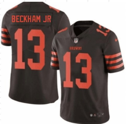 Nike Cleveland Browns 13 Odell Beckham Jr Brown Color Rush Limited Jersey