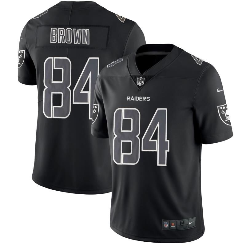 Nike Oakland Raiders 84 Antonio Brown Black Impact Rush Limited Jersey