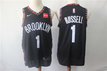 Brooklyn Nets 1 D'Angelo Russell Black Nike Swingman Jersey