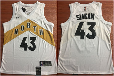 Toronto Raptors 43 Pascal Siakam White City Edition Nike Swingman Jersey