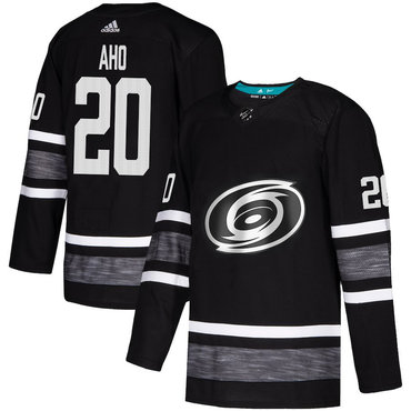 Hurricanes #20 Sebastian Aho Black Authentic 2019 All-Star Stitched Hockey Jersey