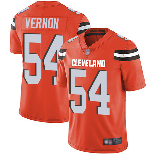 Men's Cleveland Browns #54 Olivier Vernon Orange Alternate Men's Stitched Football Vapor Untouchable Limited Jersey