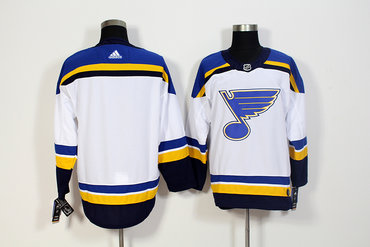 Blues Blank White Adidas Jersey