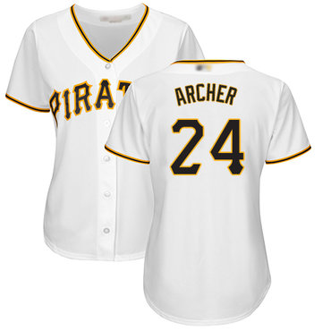 Pittsburgh Pirates #24 Chris Archer White Home Women's Stitched Baseball Jersey