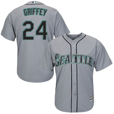 Mariners #24 Ken Griffey Grey Road Women's Stitched Baseball Jersey