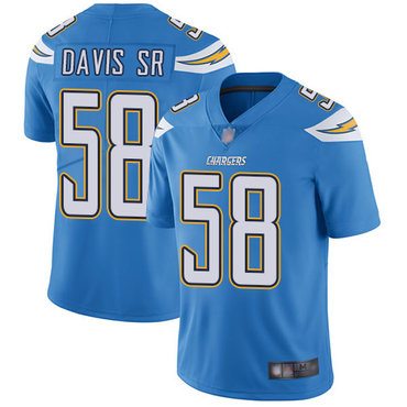 Chargers #58 Thomas Davis Sr Electric Blue Alternate Men's Stitched Football Vapor Untouchable Limited Jersey