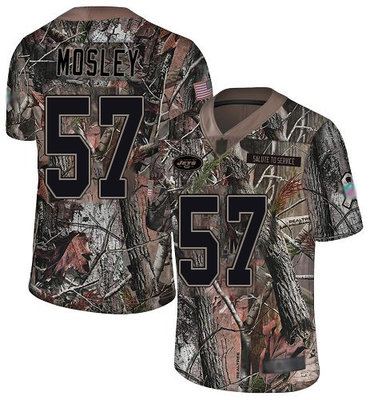 Jets #57 C.J. Mosley Camo Men's Stitched Football Limited Rush Realtree Jersey