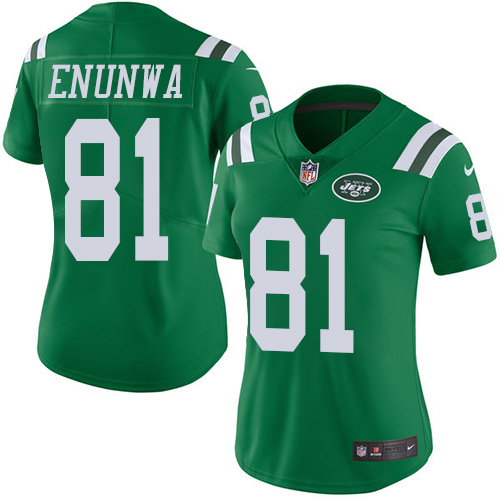 Jets #81 Quincy Enunwa Green Women's Stitched Football Limited Rush Jersey