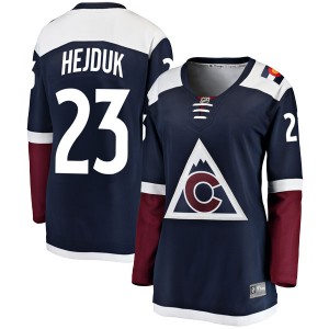 Women's Colorado Avalanche #23 Milan Hejduk Fanatics Branded Breakaway Alternate Navy Jersey