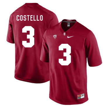 Stanford Cardinal 3 K.J. Costello Cardinal College Football Jersey