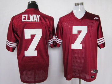 Stanford Cardinals 7 Elway Red Jerseys