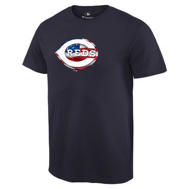 Men's Cincinnati Reds Navy Banner Wave T Shirt