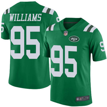 Jets #95 Quinnen Williams Green Men's Stitched Football Limited Rush Jersey