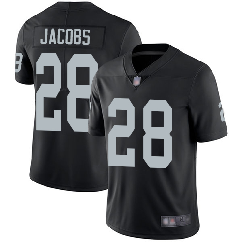 Raiders #28 Josh Jacobs Black Team Color Youth Stitched Football Vapor Untouchable Limited Jersey