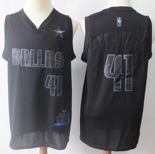 Mavericks #41 Dirk Nowitzki Black Basketball MVP Swingman Jersey