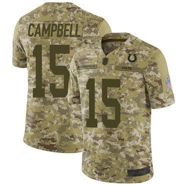 Colts #15 Parris Campbell Camo Men's Stitched Football Limited 2018 Salute To Service Jersey