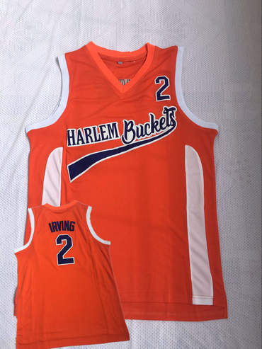 Harlem Buckets 2 Irving Orange Uncle Drew Movie Basketball Jersey