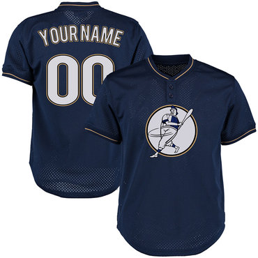 Astros Navy Men's Customized New Design Jersey