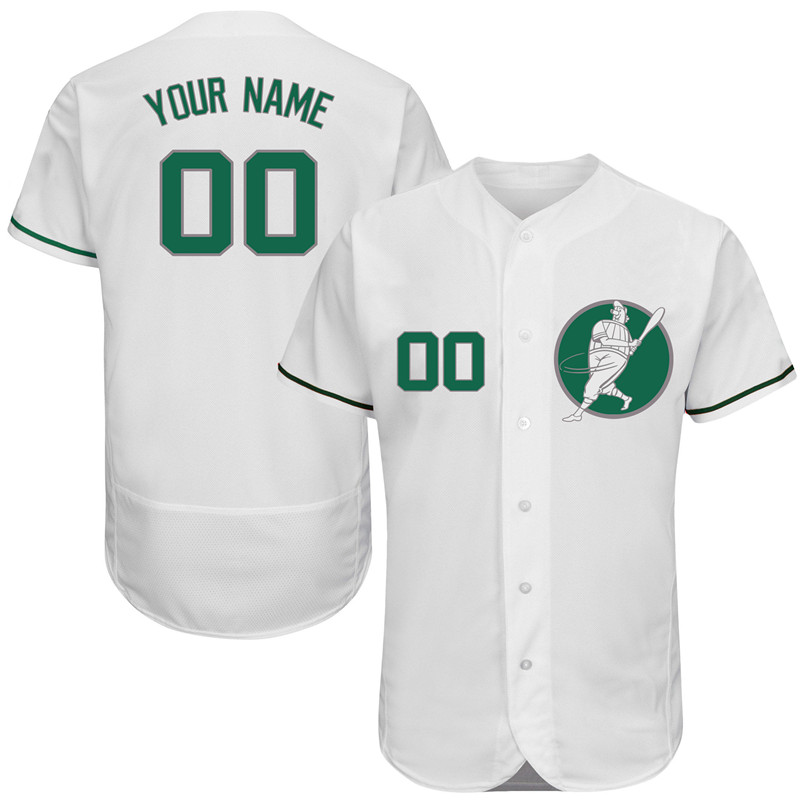 Nationals White Men's Customized Flexbase New Design Jersey