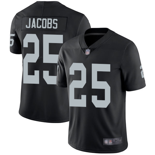 Raiders #25 Josh Jacobs Black Team Color Men's Stitched Football Vapor Untouchable Limited Jersey