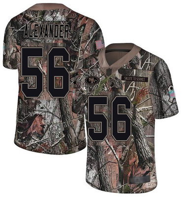 49ers #56 Kwon Alexander Camo Youth Stitched Football Limited Rush Realtree Jersey