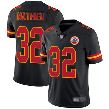 Chiefs #32 Tyrann Mathieu Black Youth Stitched Football Limited Rush Jersey