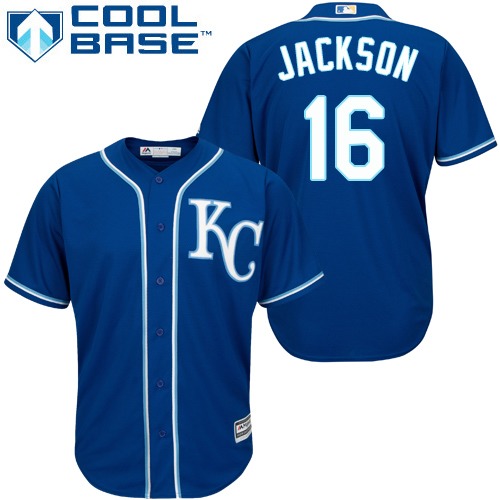 Royals #16 Bo Jackson Royal Blue Cool Base Stitched Youth Baseball Jersey