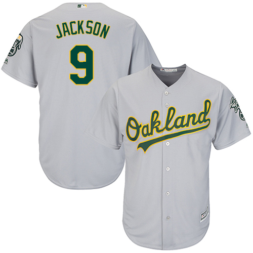 Athletics #9 Reggie Jackson Grey Cool Base Stitched Youth Baseball Jersey