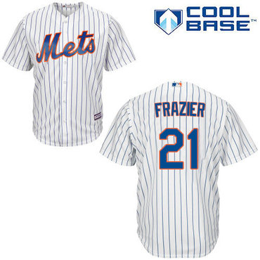 Mets #21 Todd Frazier White(Blue Strip) Cool Base Stitched Youth Baseball Jersey