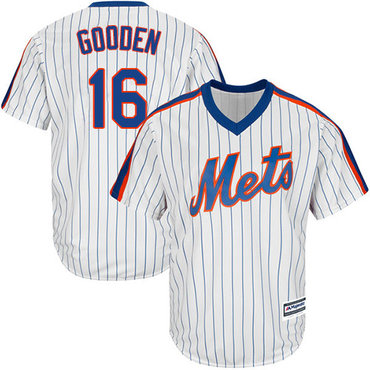 Mets #16 Dwight Gooden White(Blue Strip) Alternate Cool Base Stitched Youth Baseball Jersey