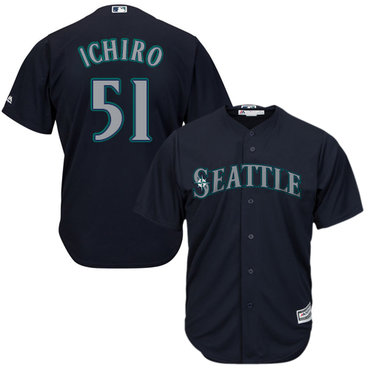 Mariners #51 Ichiro Suzuki Navy Blue Cool Base Stitched Youth Baseball Jersey