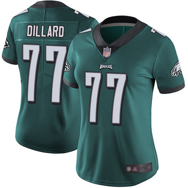 Eagles #77 Andre Dillard Midnight Green Team Color Women's Stitched Football Vapor Untouchable Limited Jersey