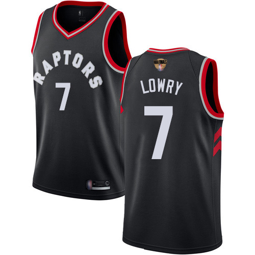 Raptors #7 Kyle Lowry Black Statement Edition 2019 Finals Bound Basketball Swingman Jersey