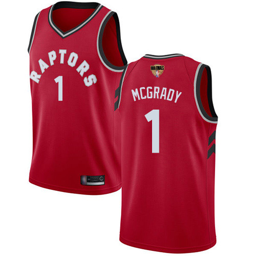 Raptors #1 Tracy Mcgrady Red 2019 Finals Bound Basketball Swingman Icon Edition Jersey