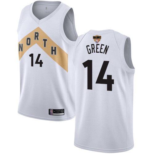 Raptors #14 Danny Green White 2019 Finals Bound Basketball Swingman City Edition 2018-19 Jersey