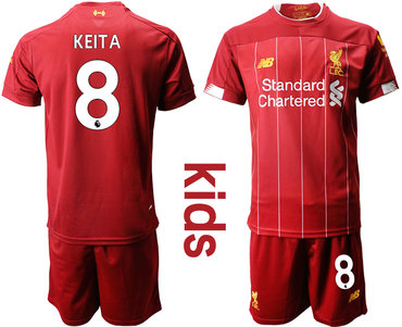 2019-20 Liverpool 8 KEITA Youth Home Soccer Jersey