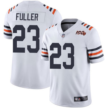 Bears #23 Kyle Fuller White Alternate Men's Stitched Football Vapor Untouchable Limited 100th Season Jersey