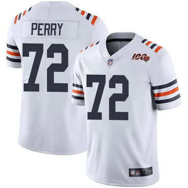 Bears #72 William Perry White Alternate Men's Stitched Football Vapor Untouchable Limited 100th Season Jersey