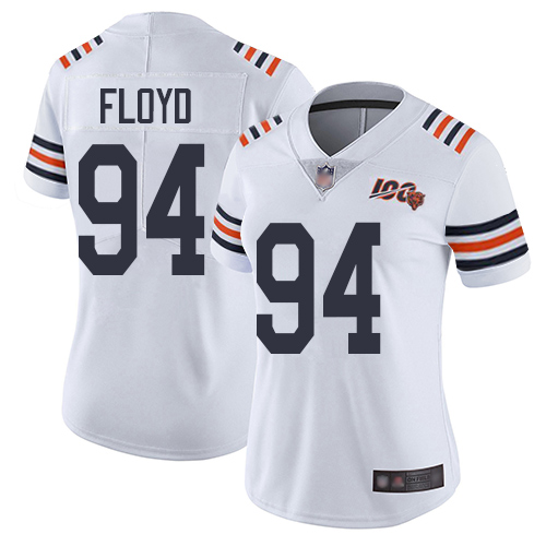 Bears #94 Leonard Floyd White Alternate Women's Stitched Football Vapor Untouchable Limited 100th Season Jersey