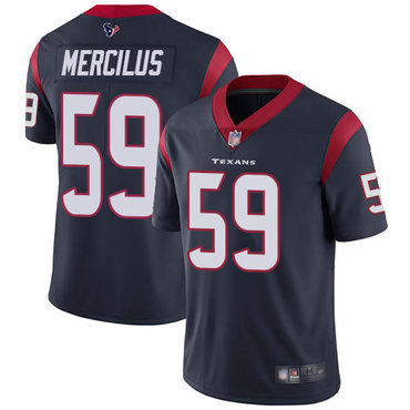 Texans #59 Whitney Mercilus Navy Blue Team Color Men's Stitched Football Vapor Untouchable Limited Jersey