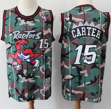 Raptors #15 Vince Carter Camo Basketball Swingman Jersey