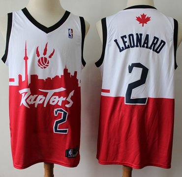 Raptors #2 Kawhi Leonard White Red Basketball Swingman City Edition Jersey