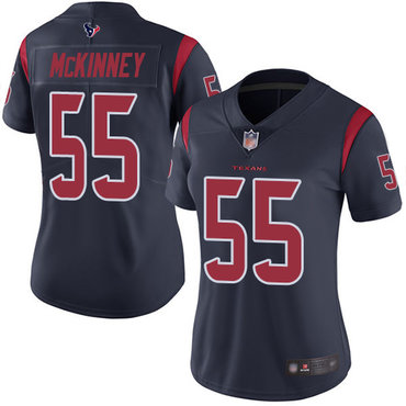 Texans #55 Benardrick McKinney Navy Blue Women's Stitched Football Limited Rush Jersey