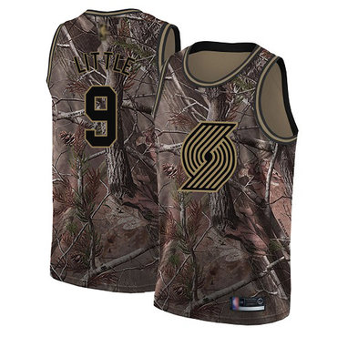 Blazers #9 Nassir Little Camo Basketball Swingman Realtree Collection Jersey