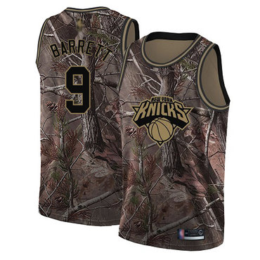 Knicks #9 R.J. Barrett Camo Basketball Swingman Realtree Collection Jersey