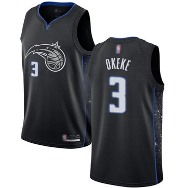 Magic #3 Chuma Okeke Black Basketball Swingman City Edition 2018-19 Jersey