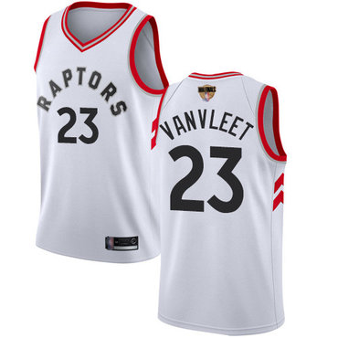 Raptors #23 Fred VanVleet White 2019 Finals Bound Women's Basketball Swingman Association Edition Jersey