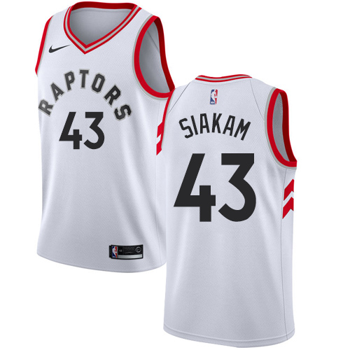 Raptors #43 Pascal Siakam White Women's Basketball Swingman Association Edition Jersey