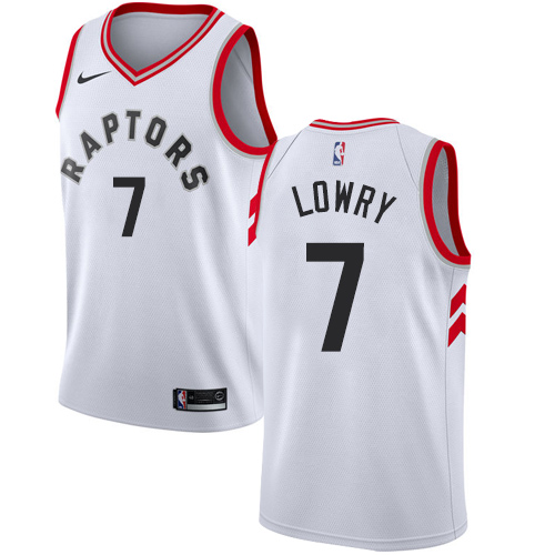 Raptors #7 Kyle Lowry White Women's Basketball Swingman Association Edition Jersey