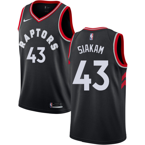 Raptors #43 Pascal Siakam Black Women's Basketball Swingman Statement Edition Jersey